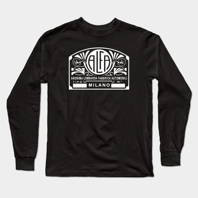 1910 Alfa Romeo Badge Long Sleeve T-Shirt by FASTER